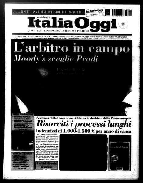 Italia oggi : quotidiano di economia finanza e politica